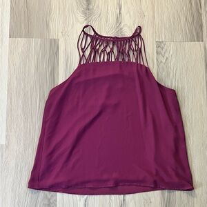Naked zebra magenta halter neck tank top